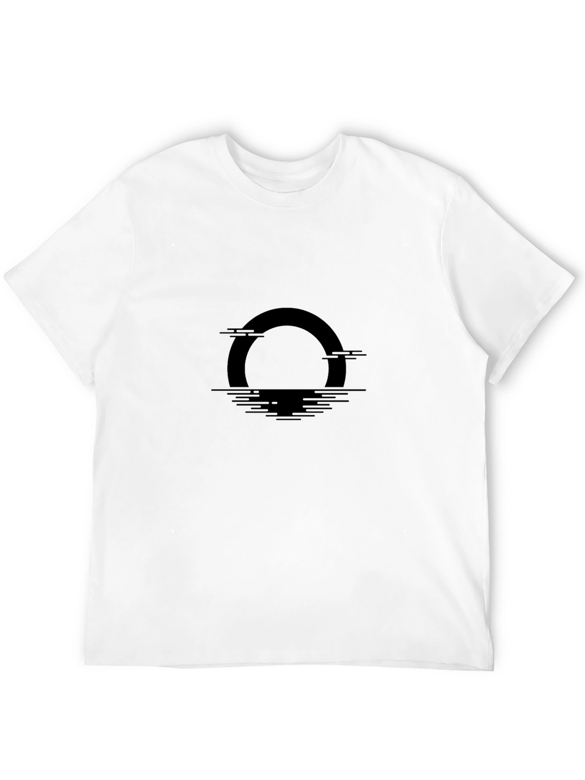 Black Graphic Tee - Sunset Design