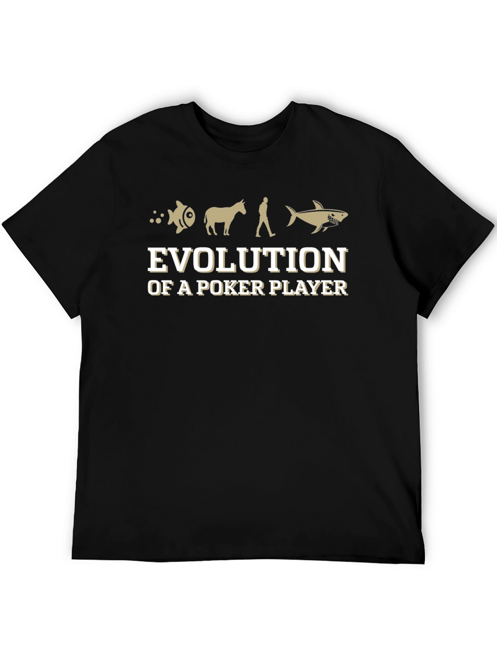 Evolution of a Poker Player Black T-Shirt