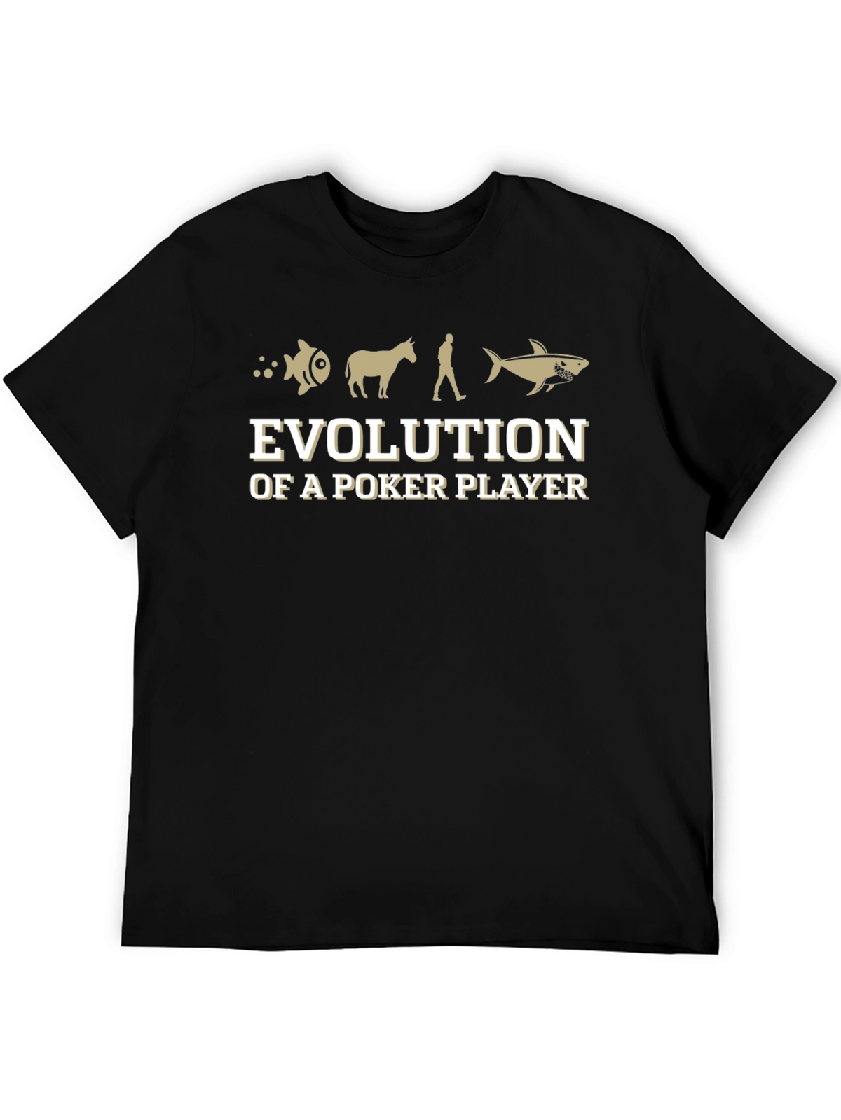 Evolution of a Poker Player Black T-Shirt