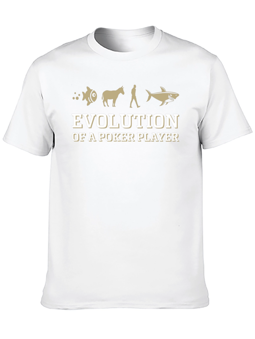 Evolution of a Poker Player Black T-Shirt