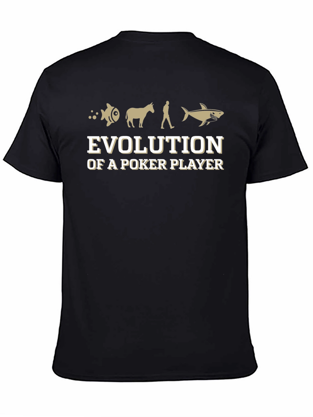 Evolution of a Poker Player Black T-Shirt