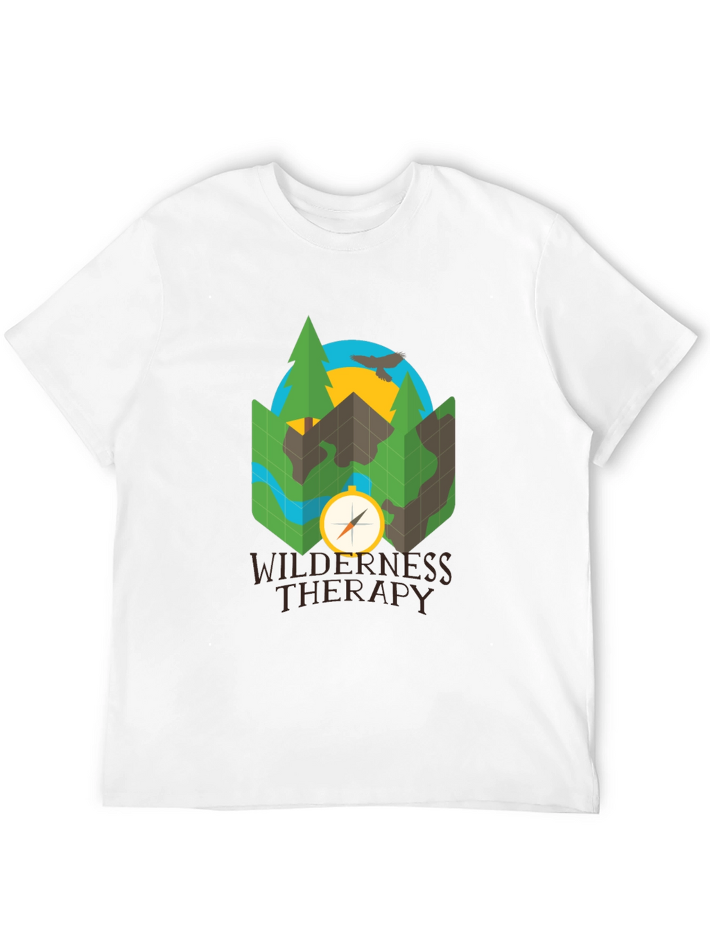 Wilderness Therapy Compass Graphic Tee - Black