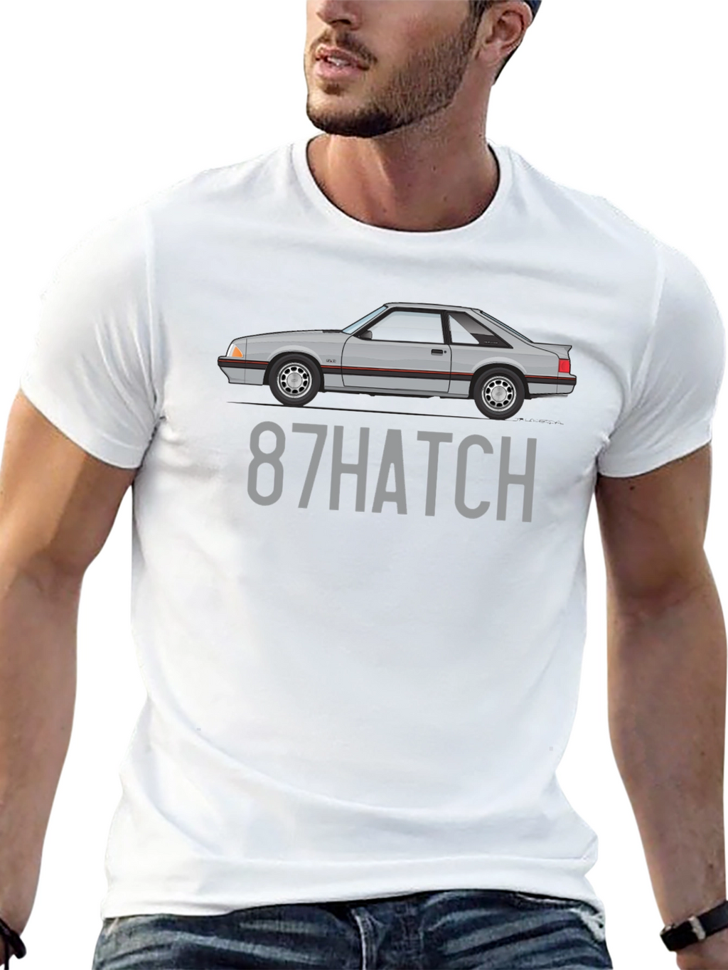 87 Hatch T-Shirt - Classic Car Enthusiast Tee