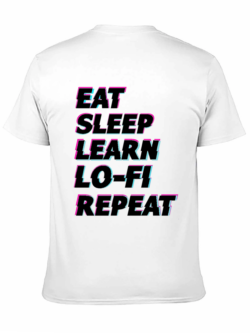 Eat Sleep Learn Lo-Fi Repeat Black T-Shirt