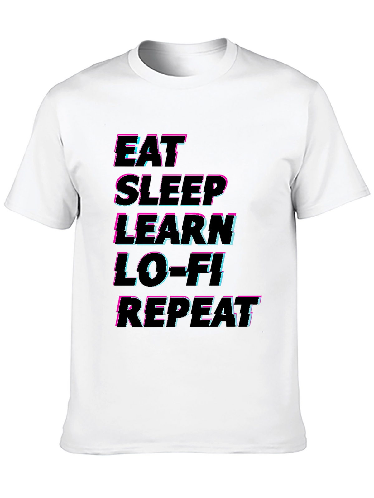 Eat Sleep Learn Lo-Fi Repeat Black T-Shirt