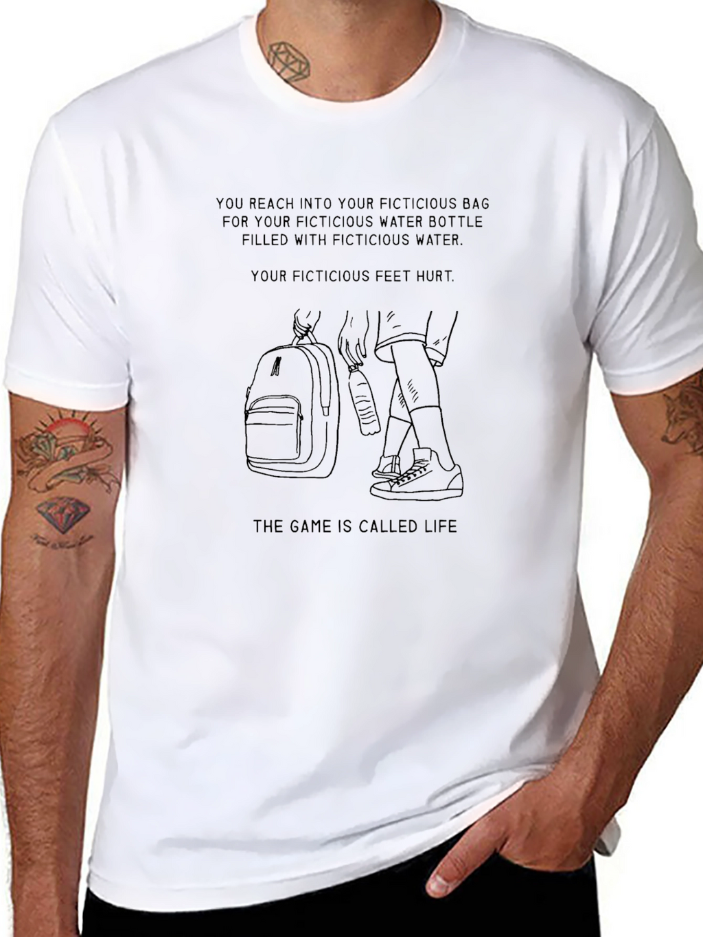 Fictitious Life T-Shirt: Humorous Graphic Tee