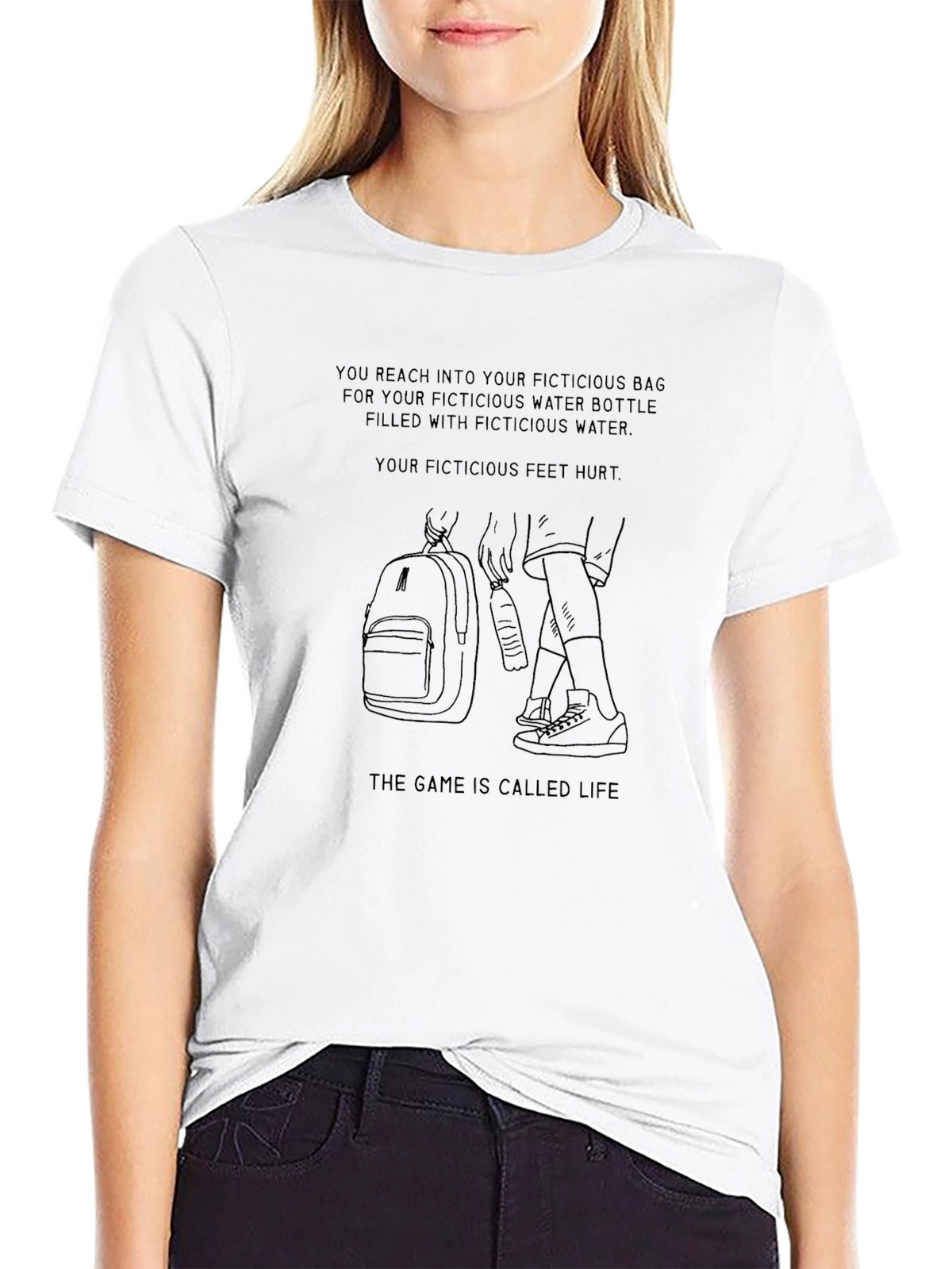 Fictitious Life T-Shirt: Humorous Graphic Tee