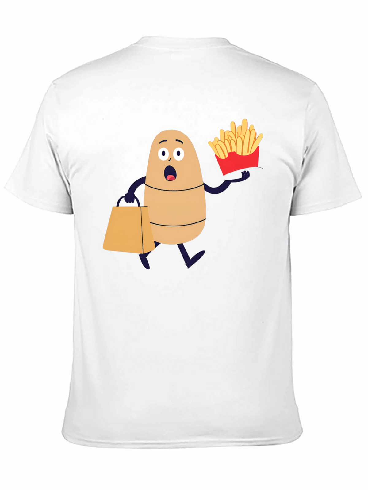 Funny Potato and Fries Graphic T-Shirt
