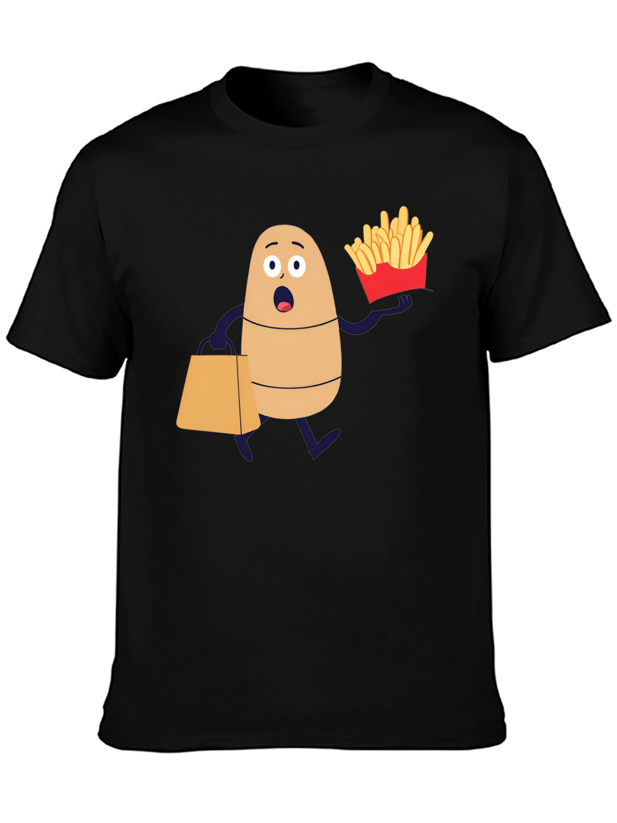 Funny Potato and Fries Graphic T-Shirt