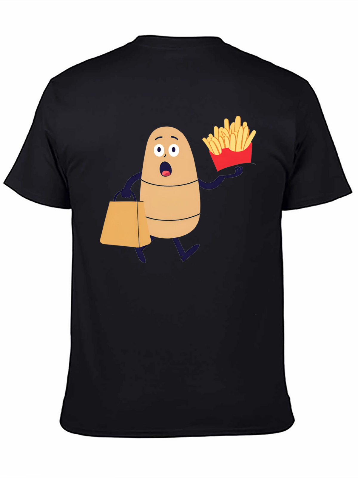 Funny Potato and Fries Graphic T-Shirt