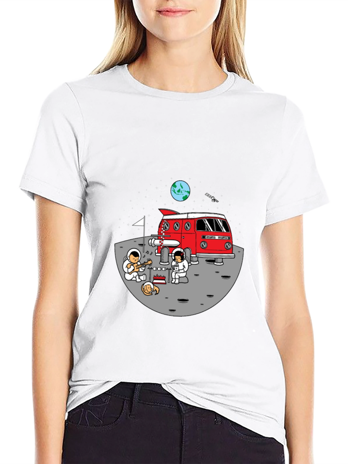 Astronauts on Moon T-Shirt