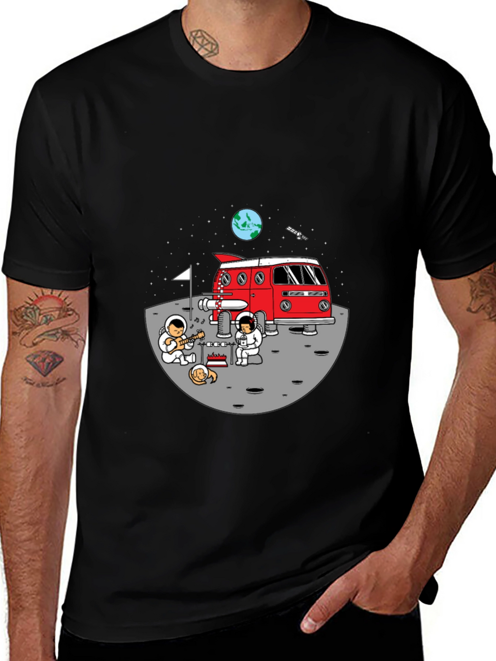 Astronauts on Moon T-Shirt