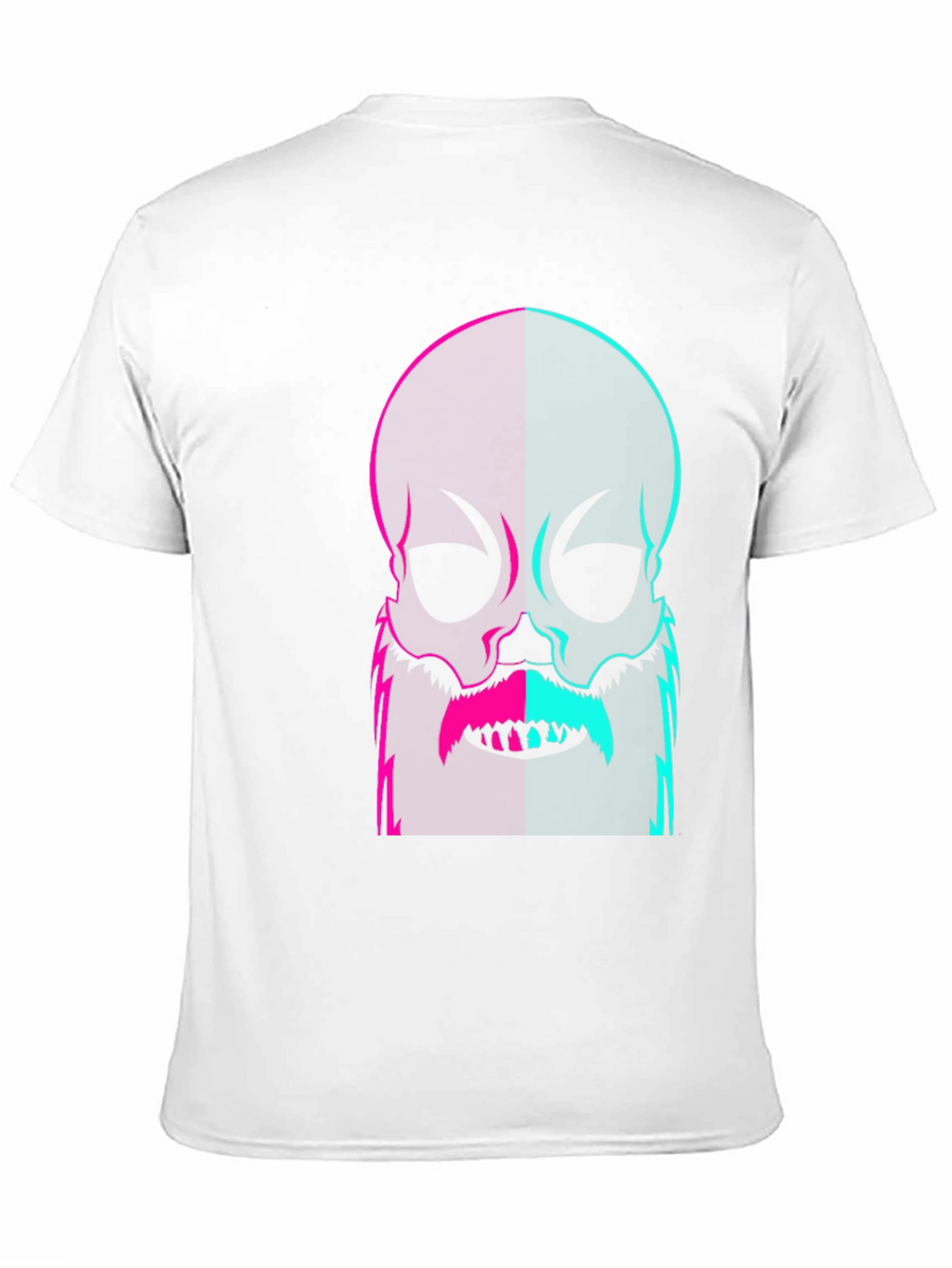 Neon Skull with Beard Graphic Tee