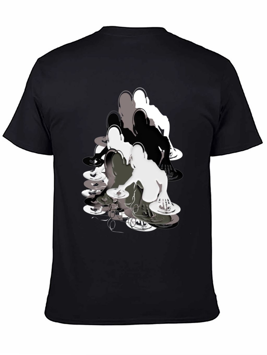DJ Turntable Graphic Black T-Shirt