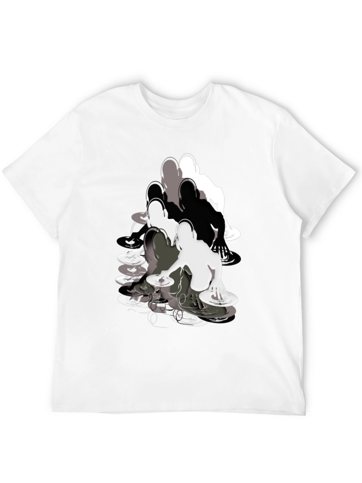 DJ Turntable Graphic Black T-Shirt
