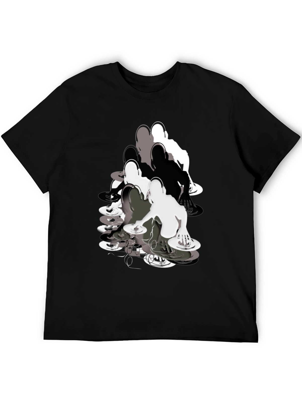 DJ Turntable Graphic Black T-Shirt