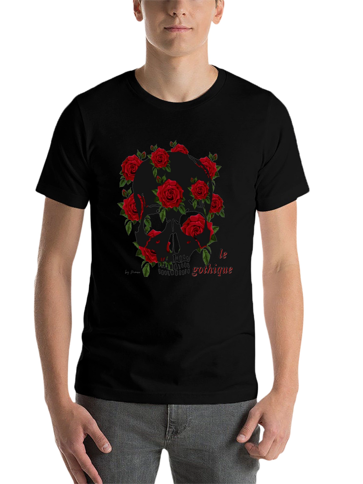 Gothic Skull Rose T-Shirt