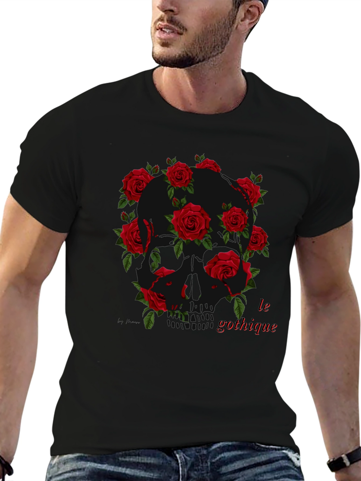 Gothic Skull Rose T-Shirt