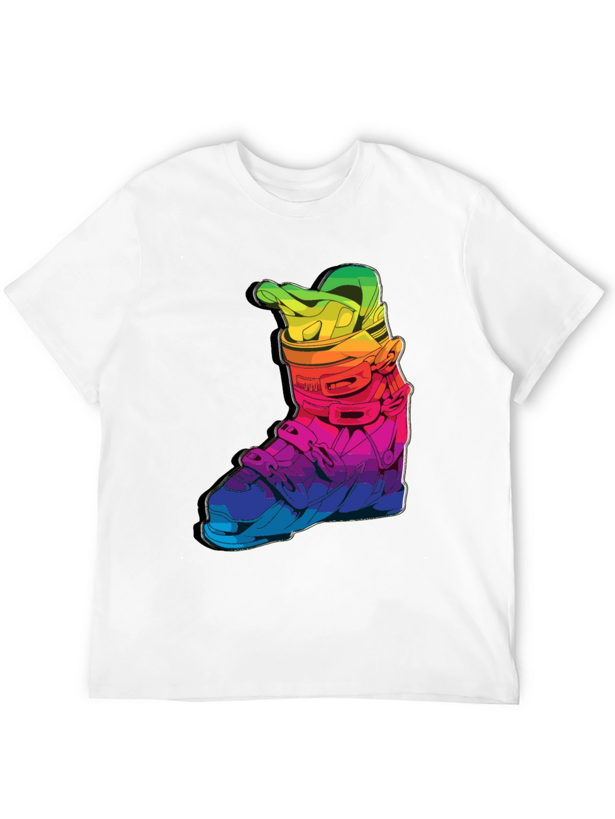 Rainbow Ski Boot T-Shirt