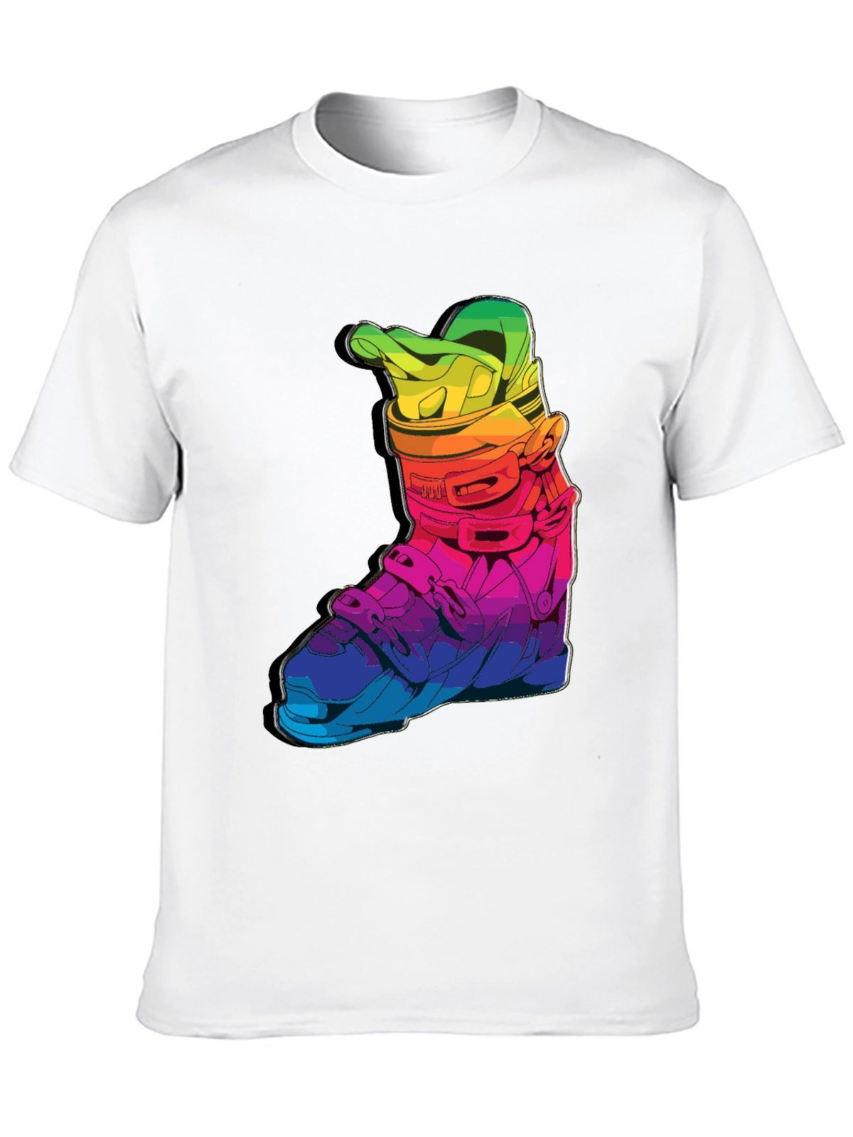 Rainbow Ski Boot T-Shirt