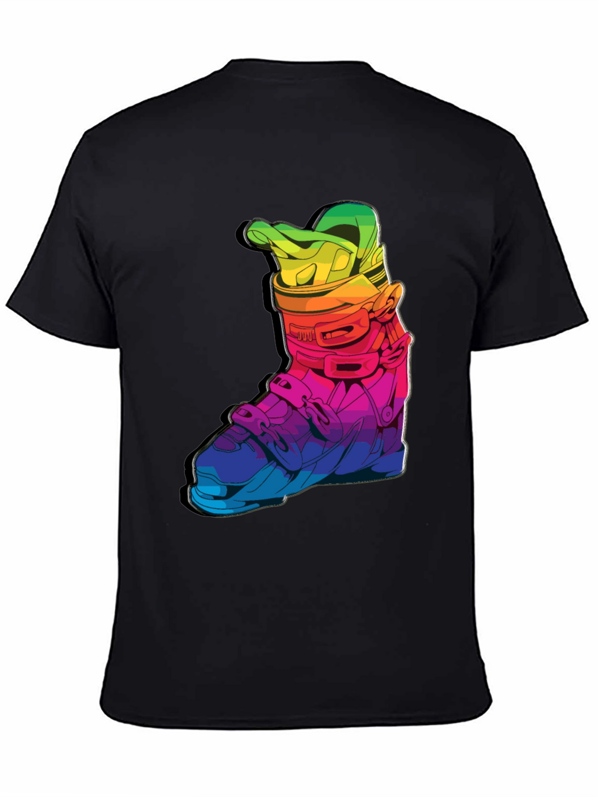 Rainbow Ski Boot T-Shirt