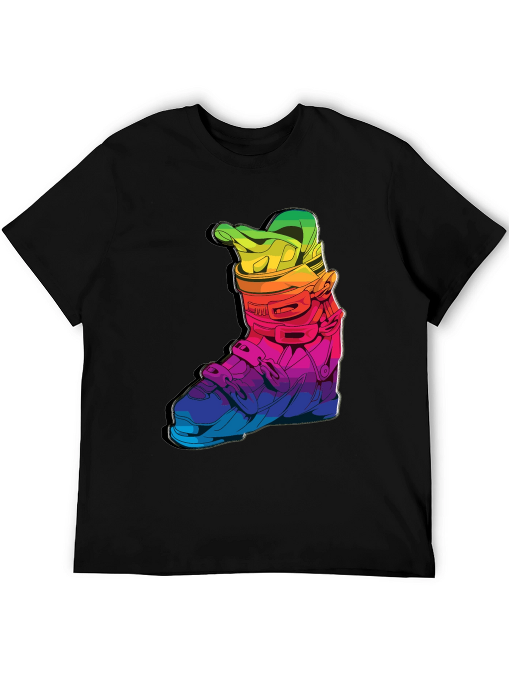 Rainbow Ski Boot T-Shirt