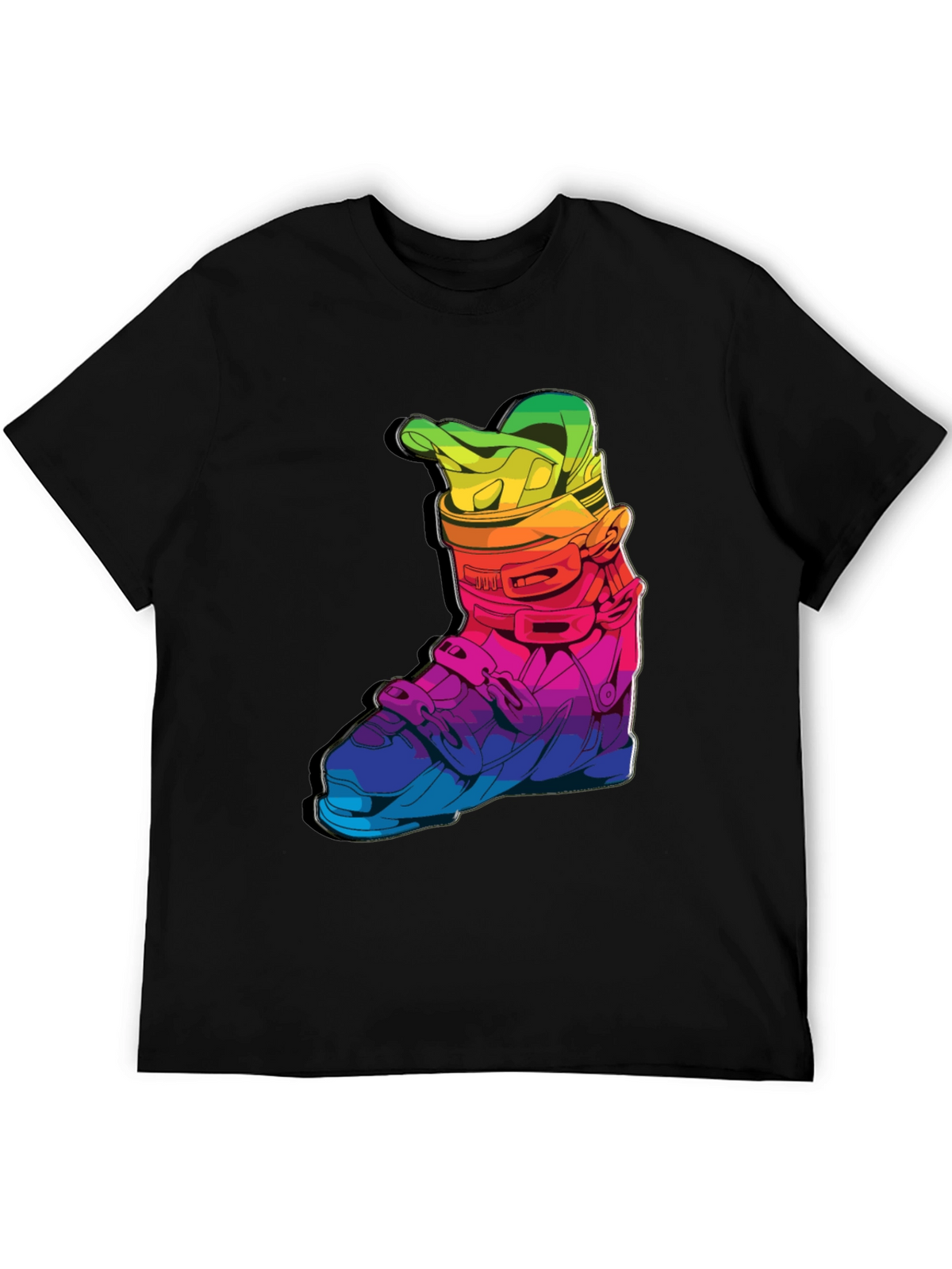 Rainbow Ski Boot T-Shirt
