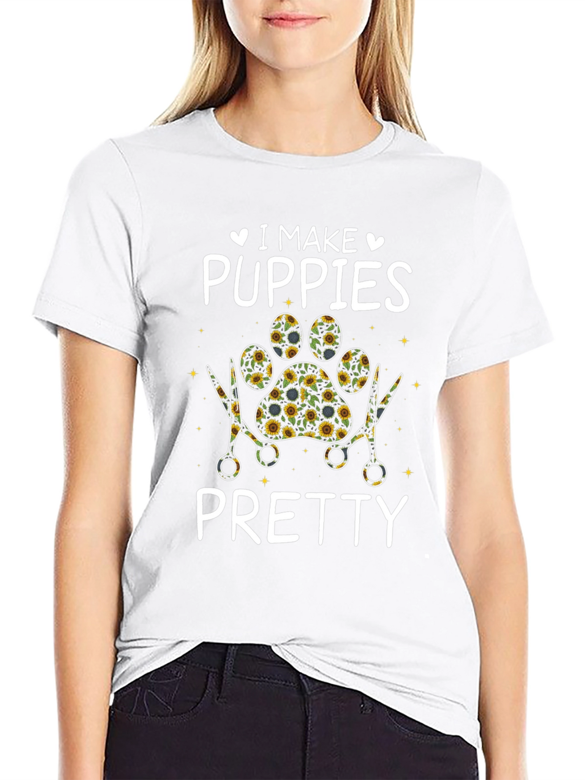 I Make Puppies Pretty T-Shirt Pet Groomer Tee