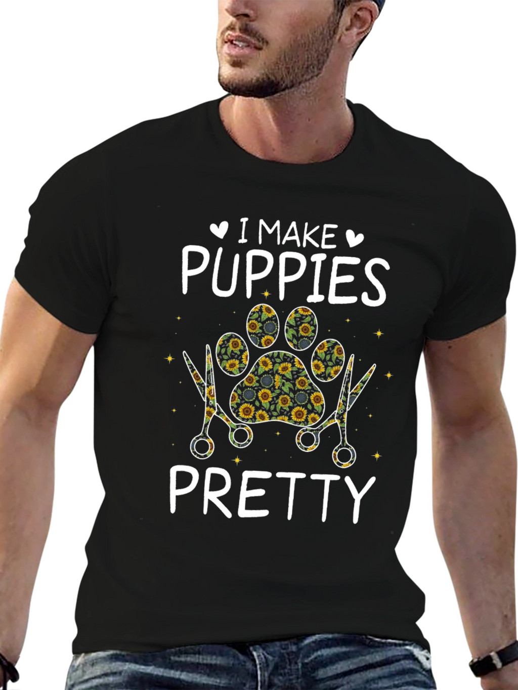 I Make Puppies Pretty T-Shirt Pet Groomer Tee