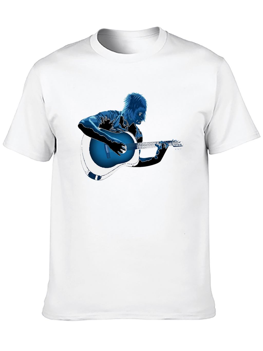 Guitar Player Graphic T-Shirt - Black
