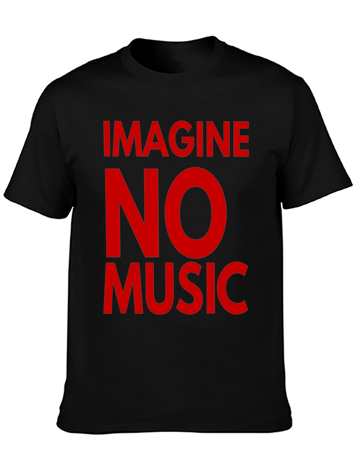 Imagine No Music Black T-Shirt