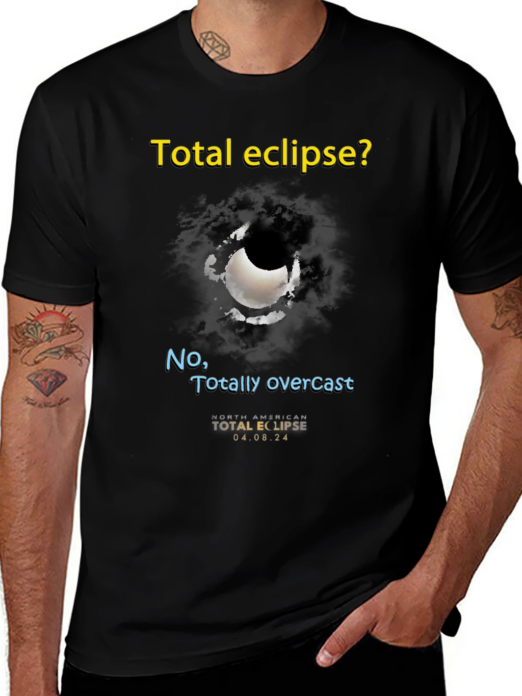 Total Eclipse Overcast T-Shirt - Unique Graphic Tee