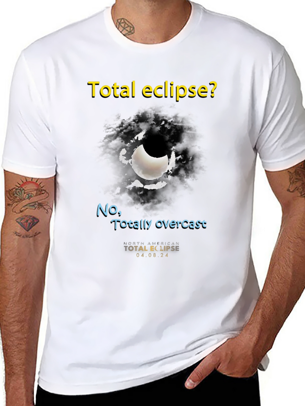 Total Eclipse Overcast T-Shirt - Unique Graphic Tee