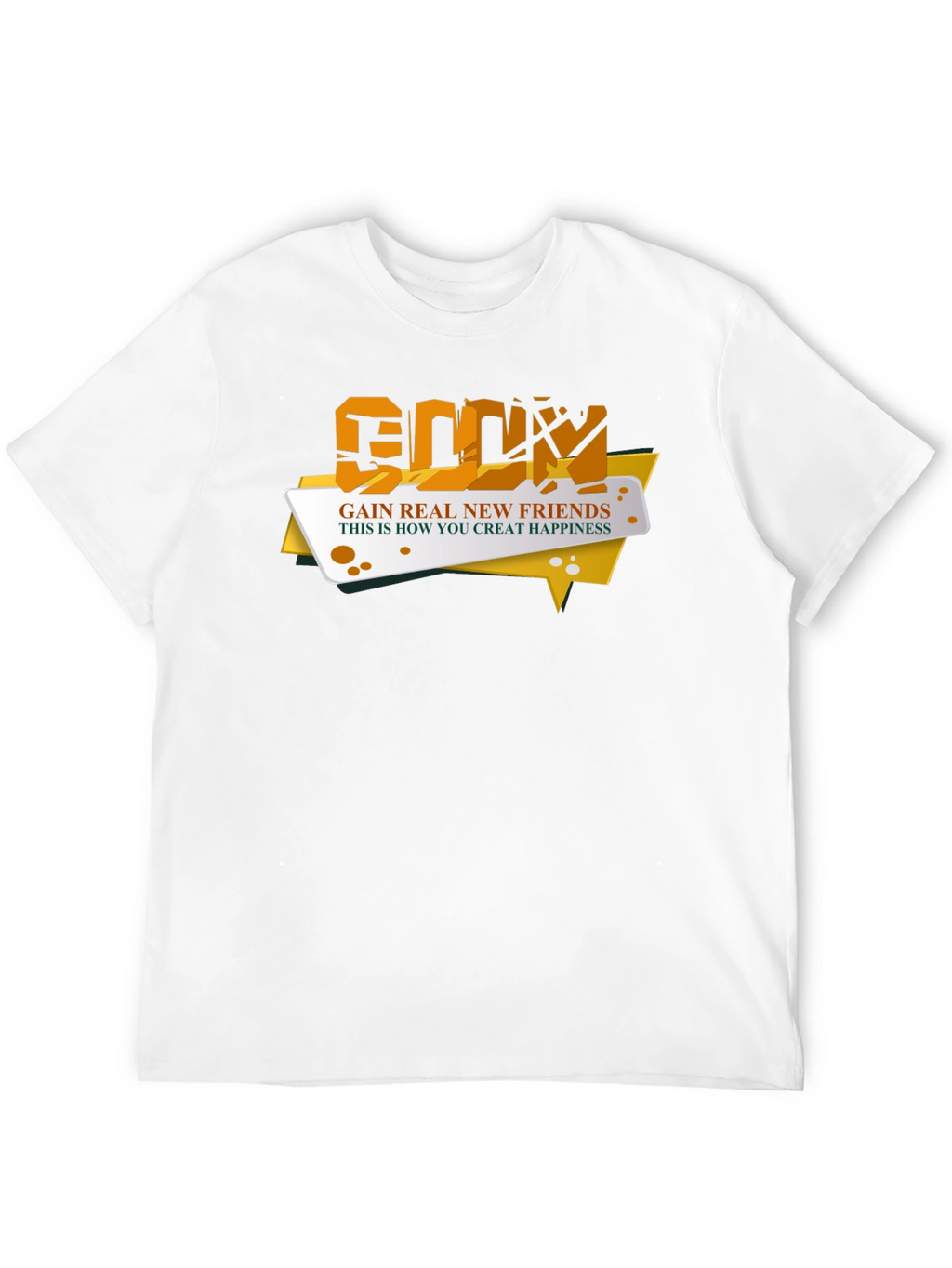 Gain Real New Friends Black T-Shirt