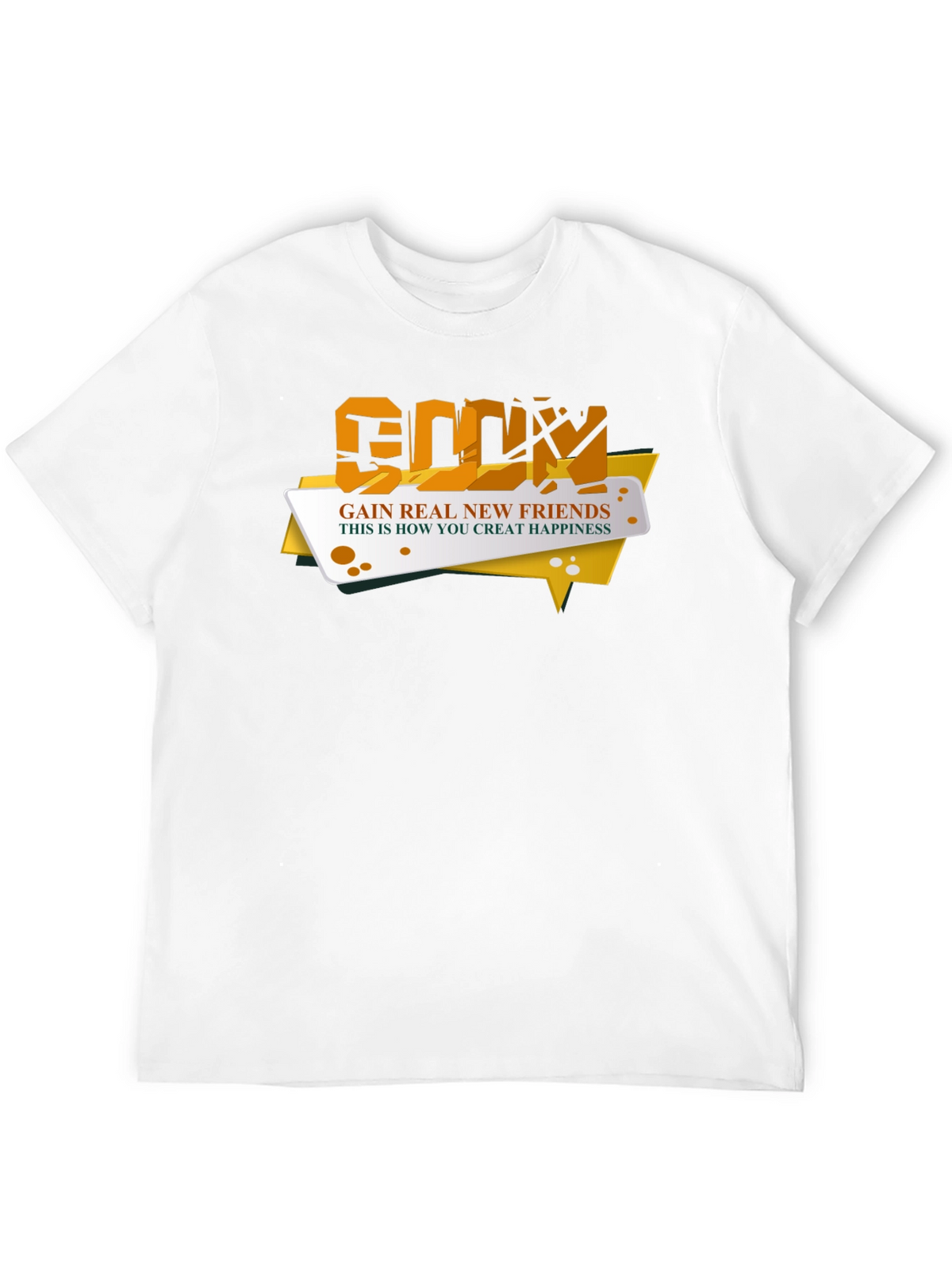 Gain Real New Friends Black T-Shirt