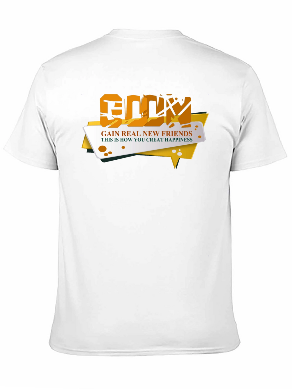 Gain Real New Friends Black T-Shirt
