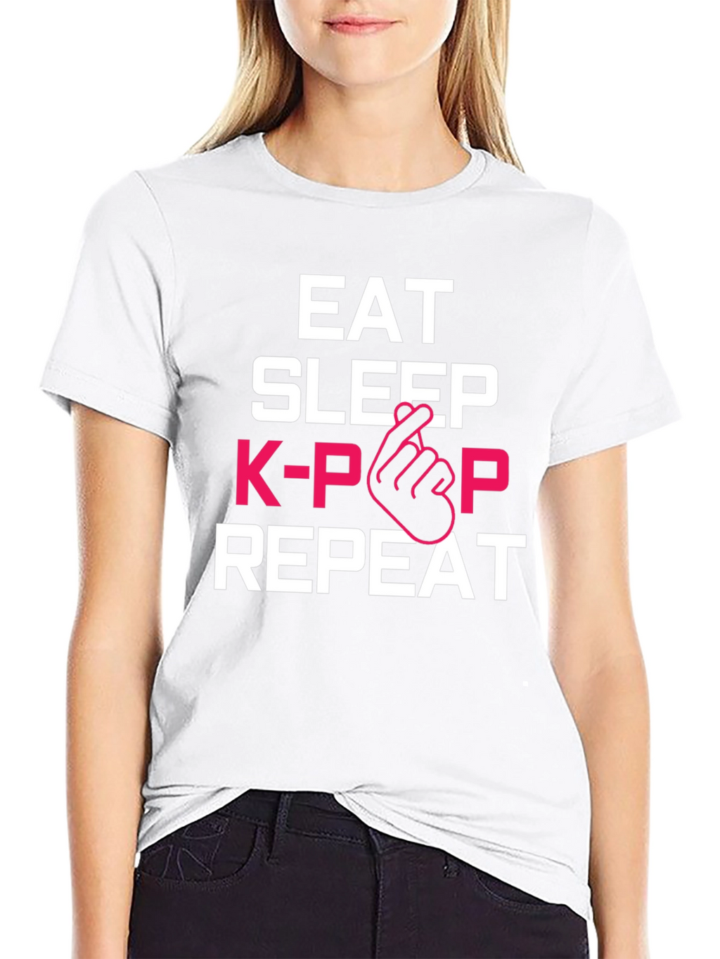 Eat Sleep K-Pop Repeat Graphic Tee