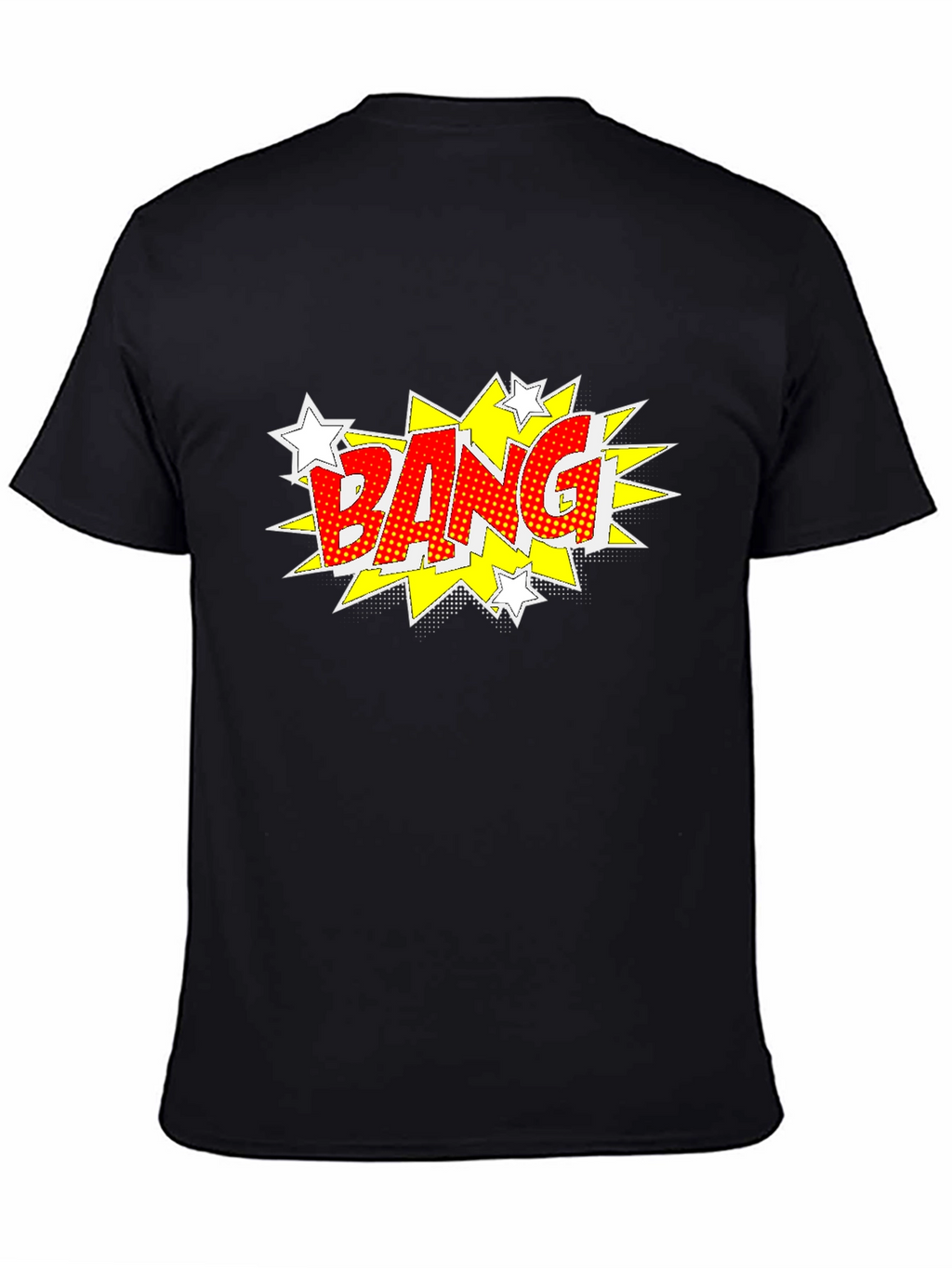 Comic Style Bang Graphic T-Shirt - Bold Black Tee