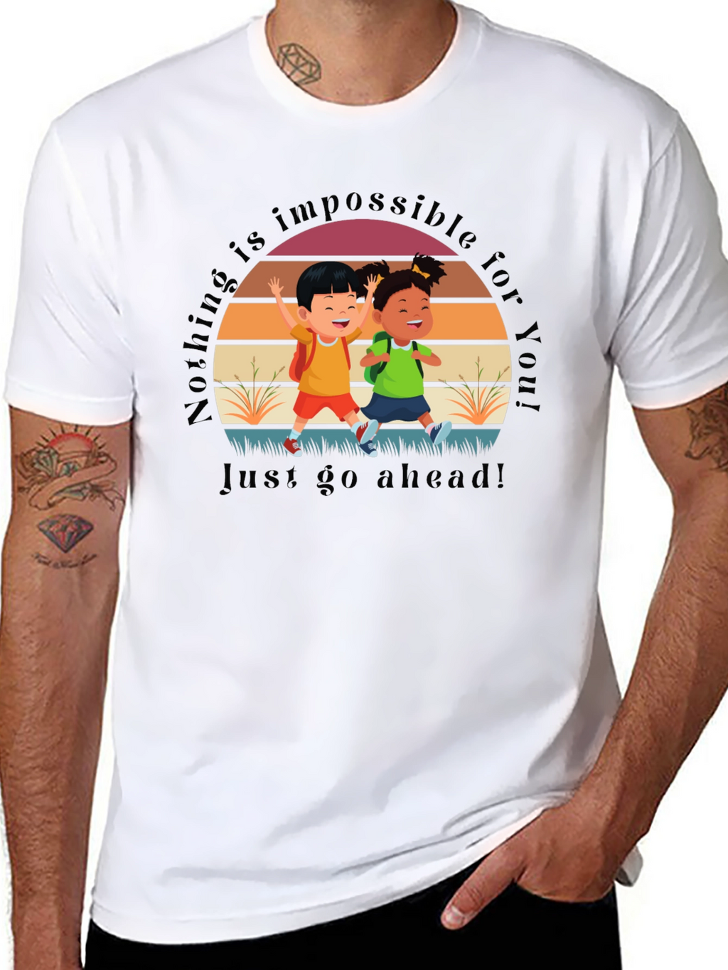 Inspirational Kids Graphic T-Shirt - Nothing is Impossible