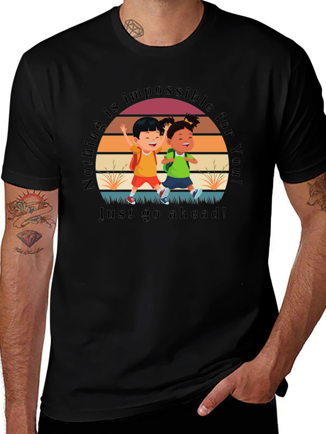 Inspirational Kids Graphic T-Shirt - Nothing is Impossible