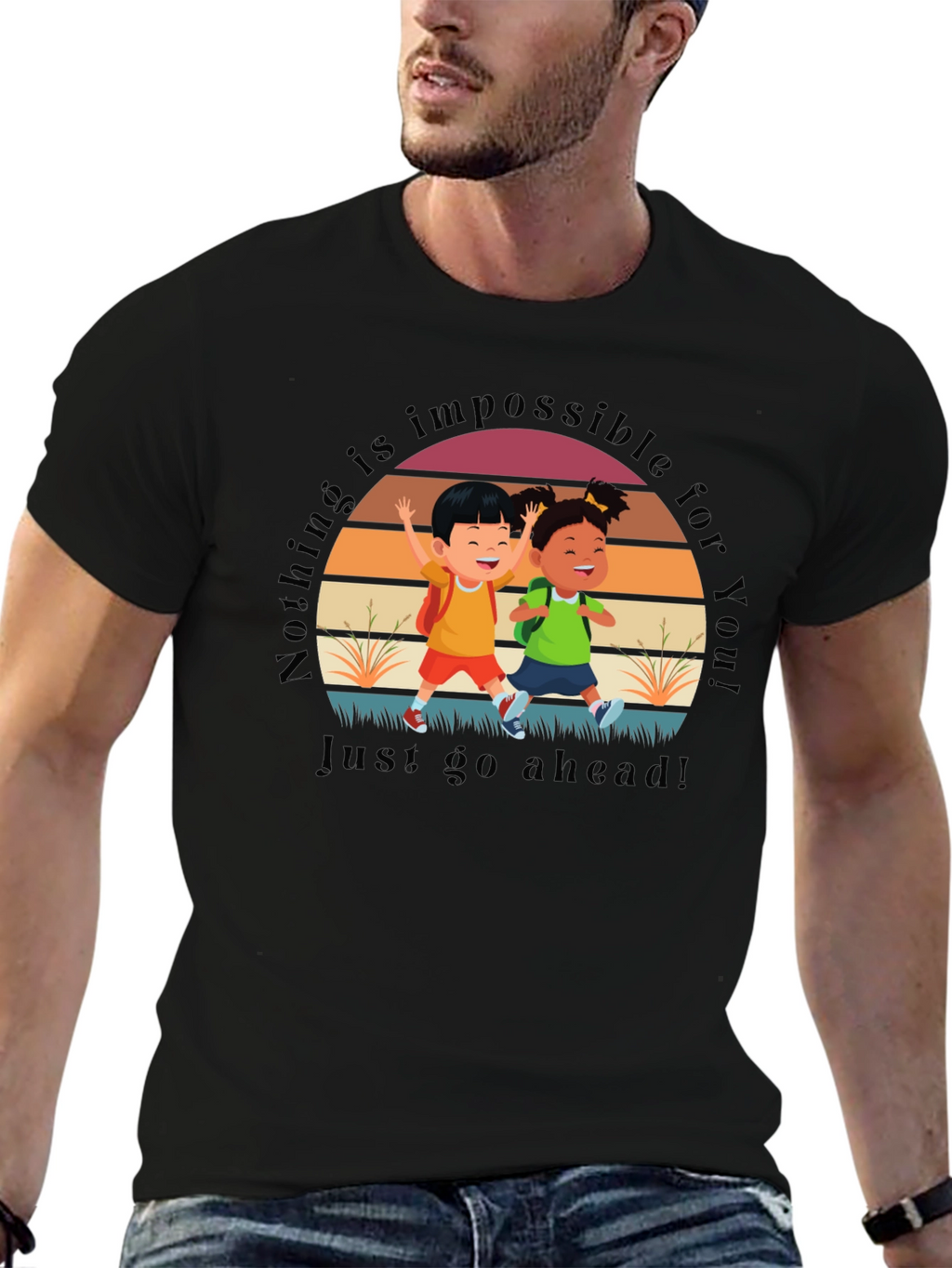 Inspirational Kids Graphic T-Shirt - Nothing is Impossible