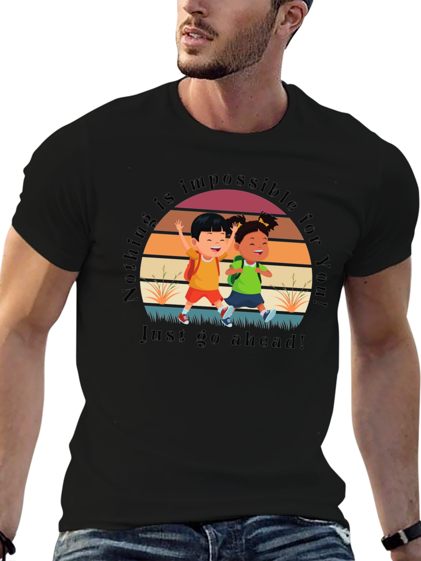 Inspirational Kids Graphic T-Shirt - Nothing is Impossible