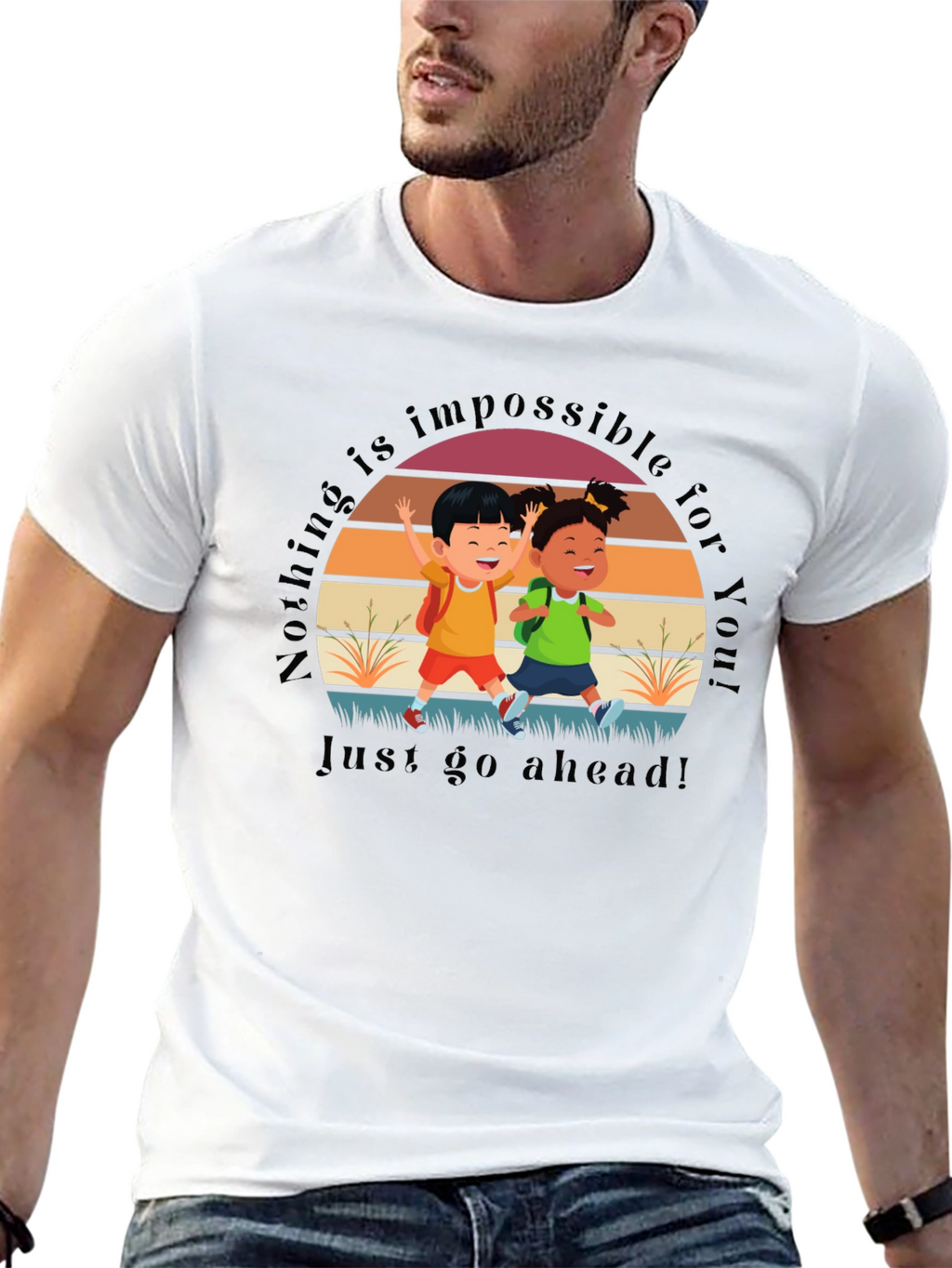 Inspirational Kids Graphic T-Shirt - Nothing is Impossible