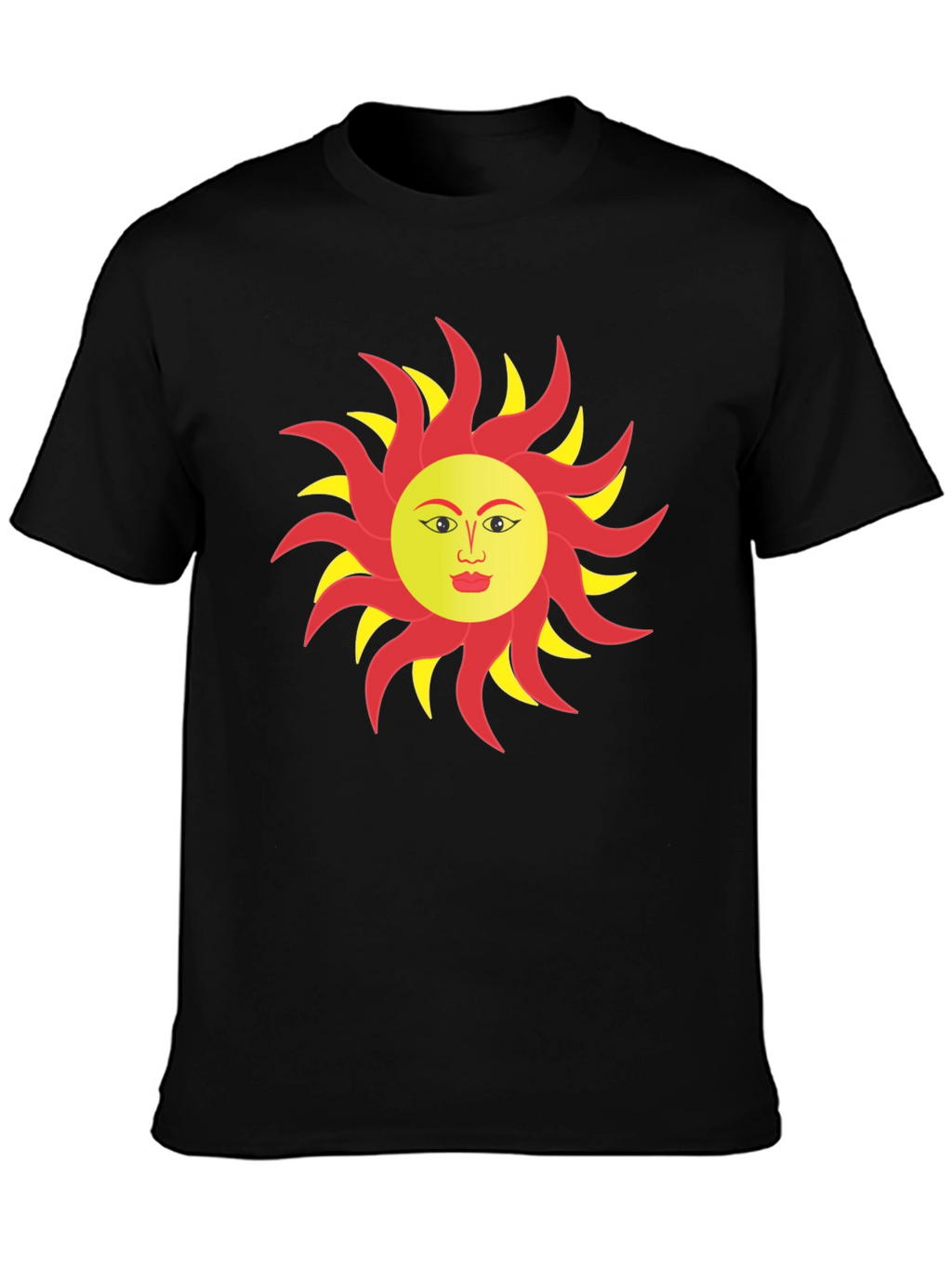 Sun Face Graphic T-Shirt - Bold & Unique Design