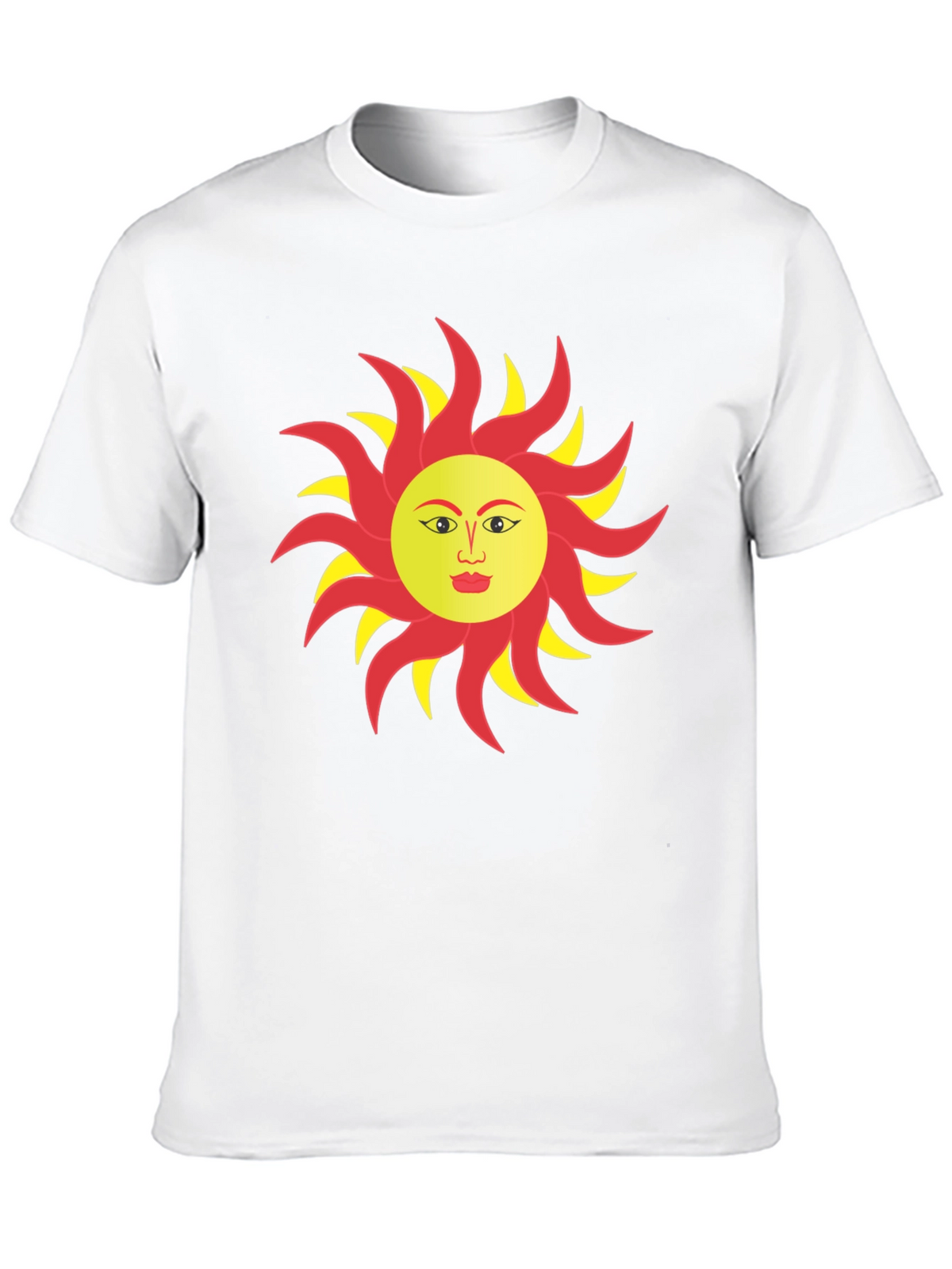 Sun Face Graphic T-Shirt - Bold & Unique Design