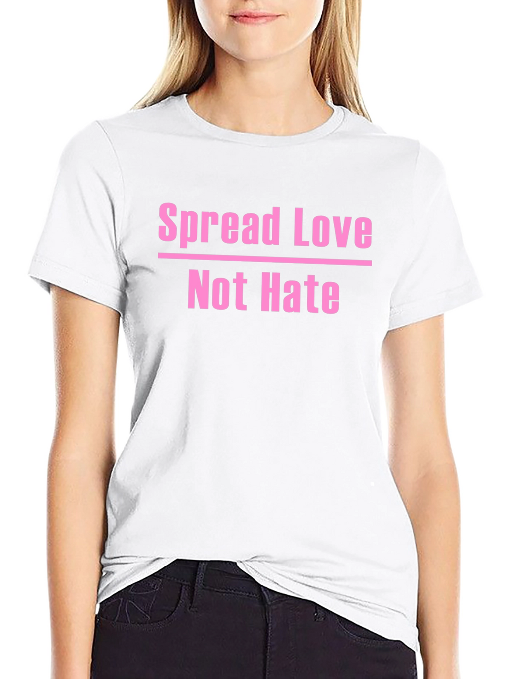 Spread Love Not Hate Graphic T-Shirt