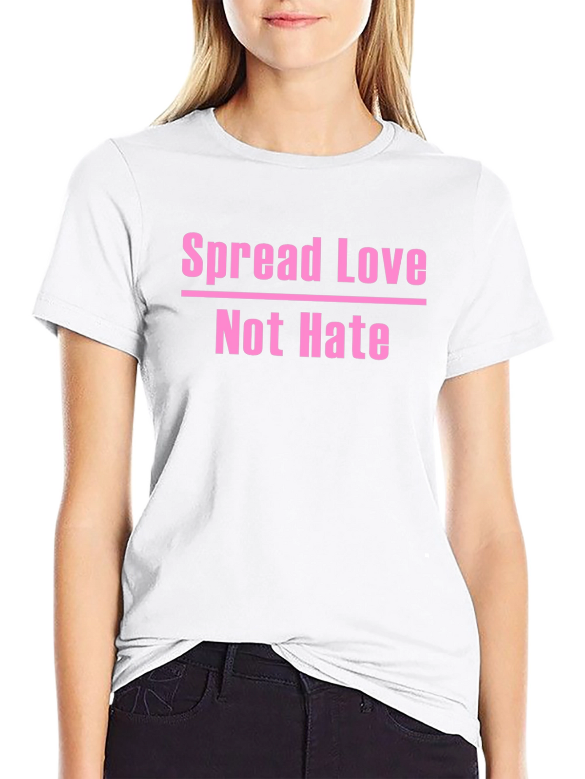 Spread Love Not Hate Graphic T-Shirt