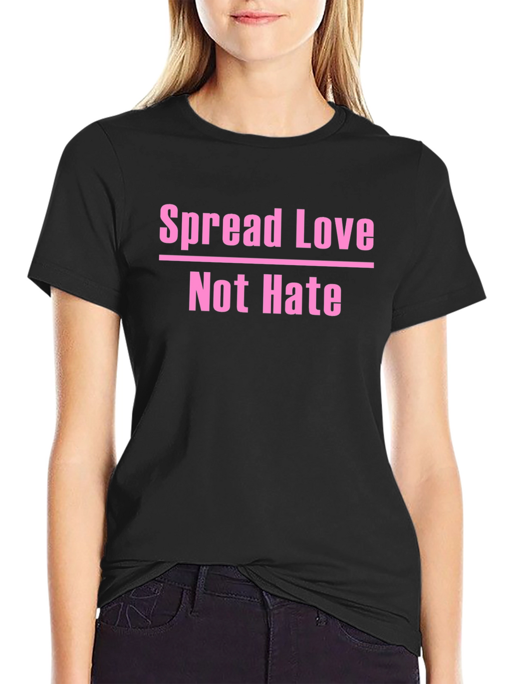 Spread Love Not Hate Graphic T-Shirt