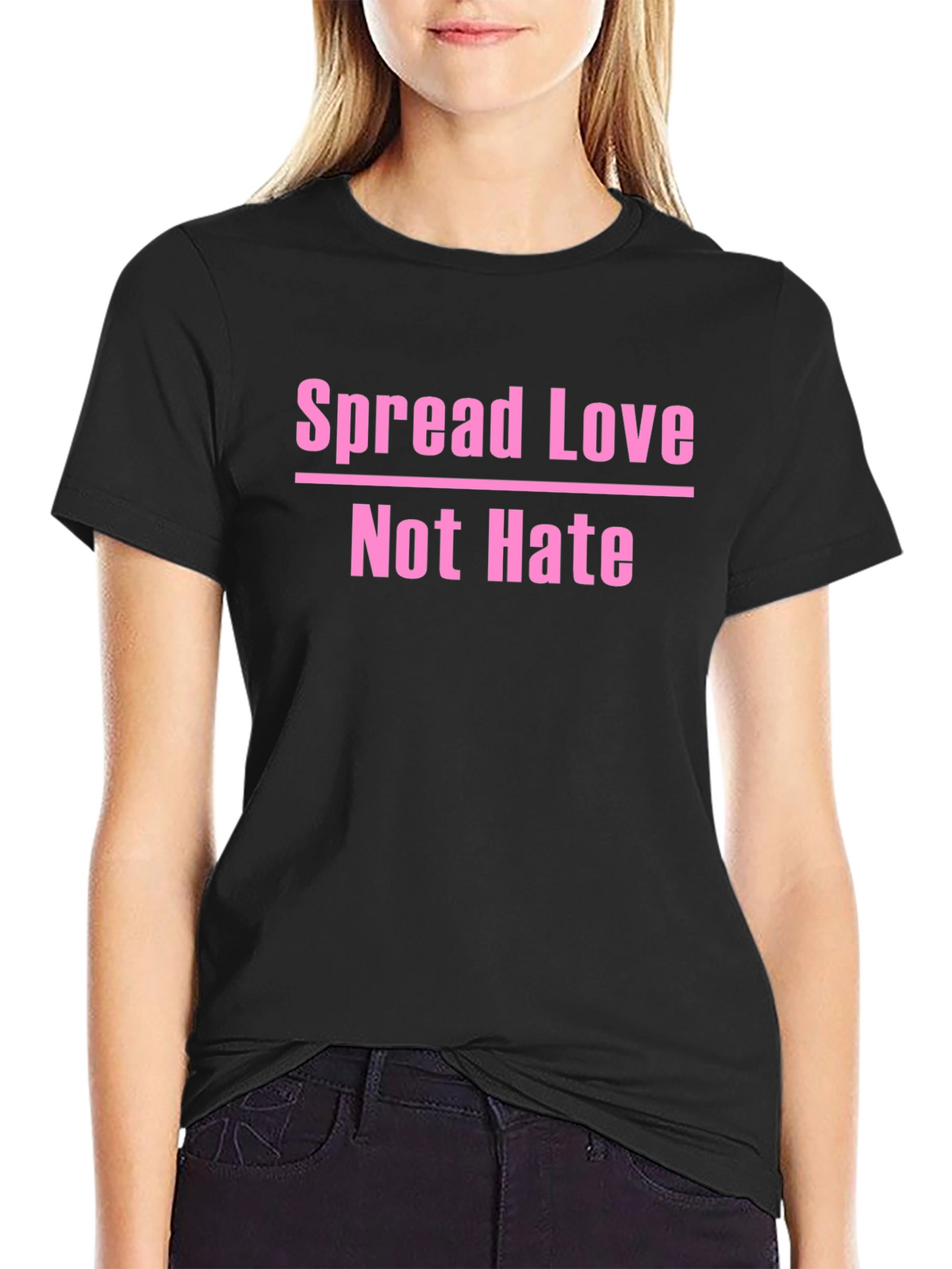 Spread Love Not Hate Graphic T-Shirt
