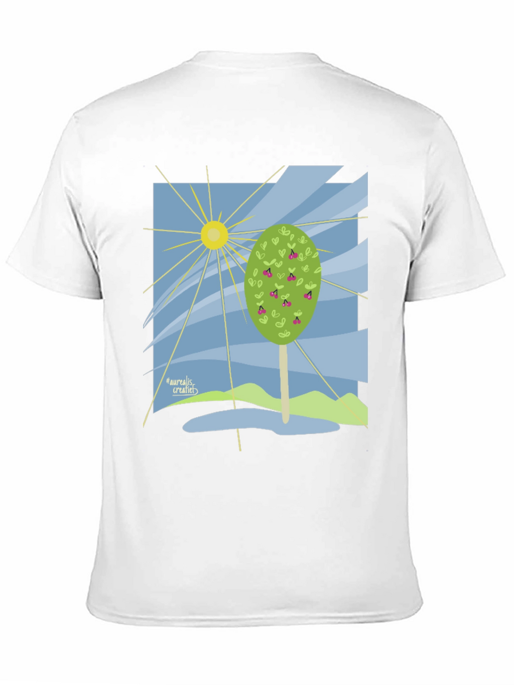 Nature Graphic T-Shirt - Cherry Tree Design